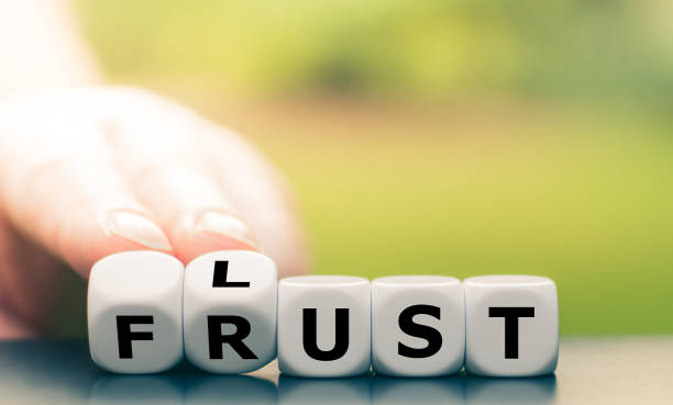 istock Hand turns dice and changes the German word 