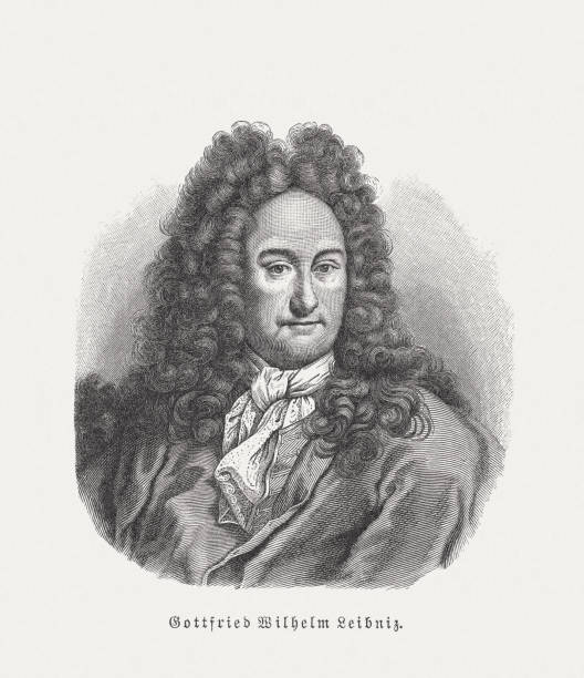 готфрид вильгельм лейбниц (1646-1716), немецкий философ, гравюра на дереве, опубликованная в 1897 году - готфрид вильгельм лейбниц stock illustrations