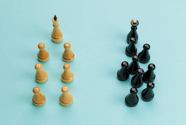 istock Business optimization, chaos and order in a group of employees. Effective and professional people management 1205515443