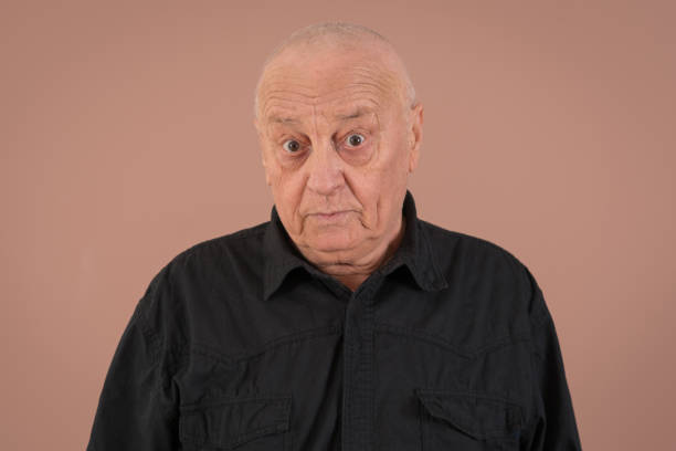 istock Surprised senior man portrait 1205518776