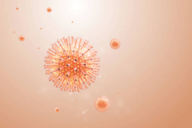 3d corona virus konzept resposible for asian flu outbreak and coronaviruses influenza as dangerous flu strain cases as a pandemic. mikroskopvirus aus nächster nähe. - dna epidemiology patient science stock-fotos und bilder