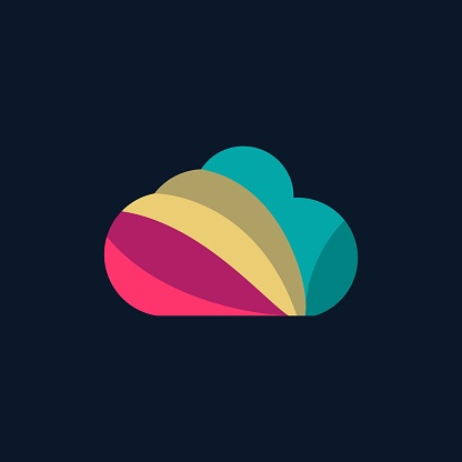 Vector Illustration Cloud Colorful Style.