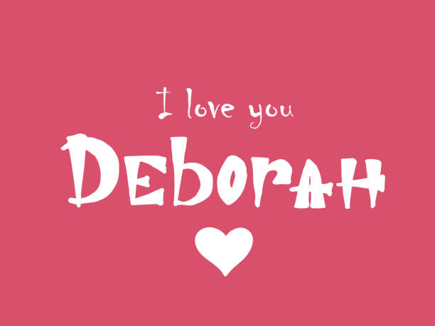 istock I love you Deborah. Woman's name. Hand drawn lettering 1205539161