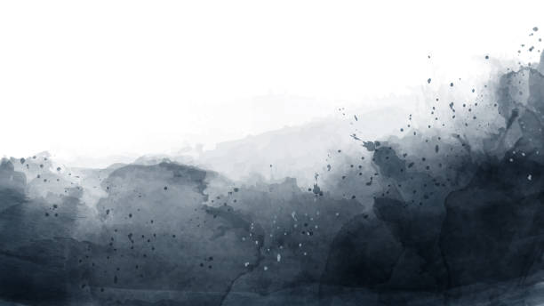 istock Abstract of dark gray watercolor background 1205540150