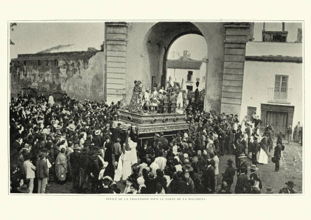 istock Easter procession, Macarena Gate, Seville, 19th Century 1205543142