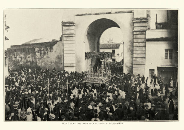 istock Easter procession, Macarena Gate, Seville, 19th Century 1205543711