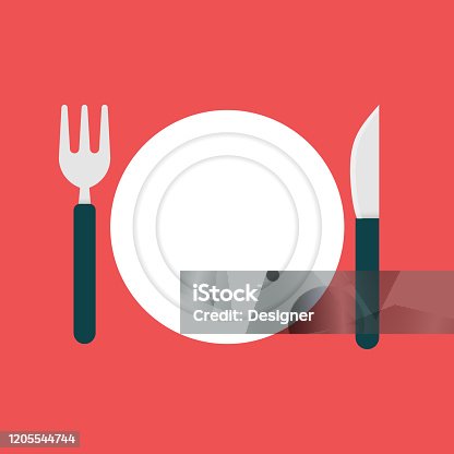 istock Cutlery Flat Icon. Flat Vector Illustration Symbol Design Element 1205544744