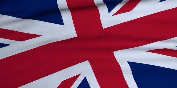 istock Fluttering flag of British United Kingdom 1205551203