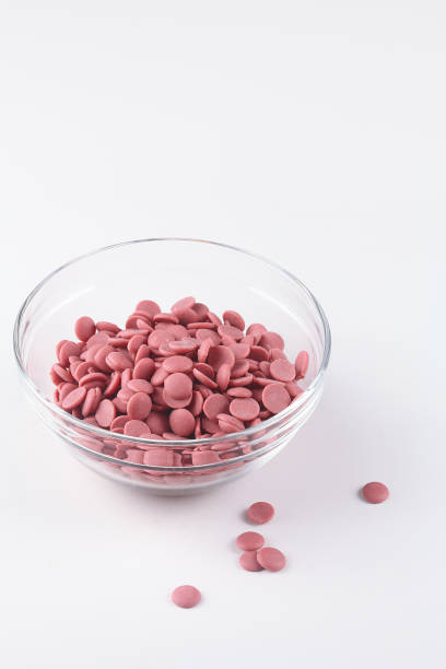 Ruby Chocolate Callets stock photo