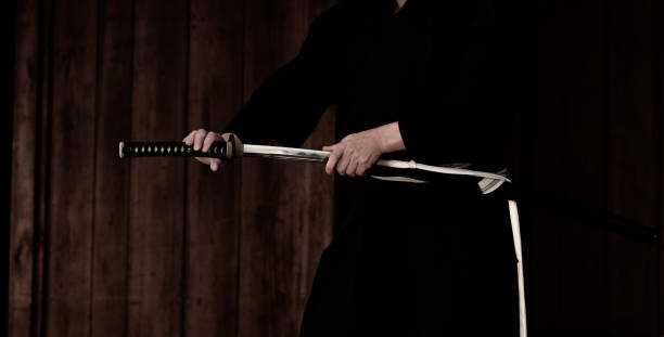 istock Japanese traditional  swordskill demonstration 1205555368