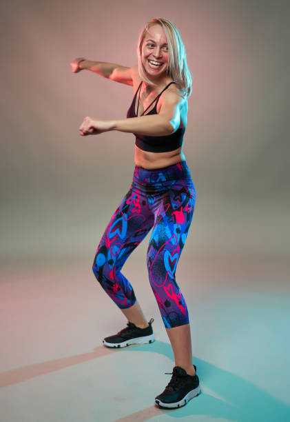 istock Fitness girl doing aerobic workout 1205555871