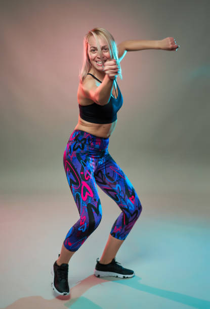 istock Fitness girl doing aerobic workout 1205555875