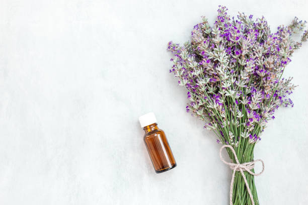 istock Lavender flower bouquet on wood table 1205557872