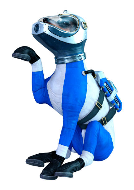 istock 3D illustration astronaut dog on white 1205560308