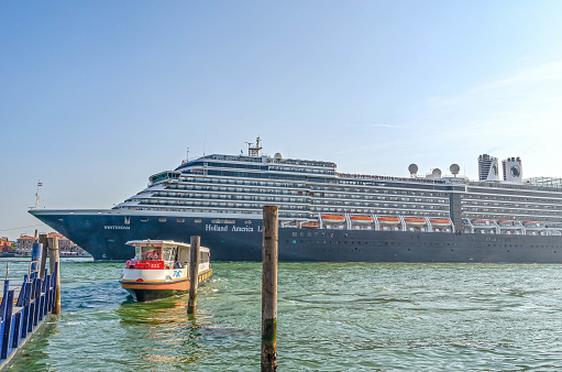 Venice, Italy May 23 - 2017 MS WESTERDAM passengers ship arrived Venice