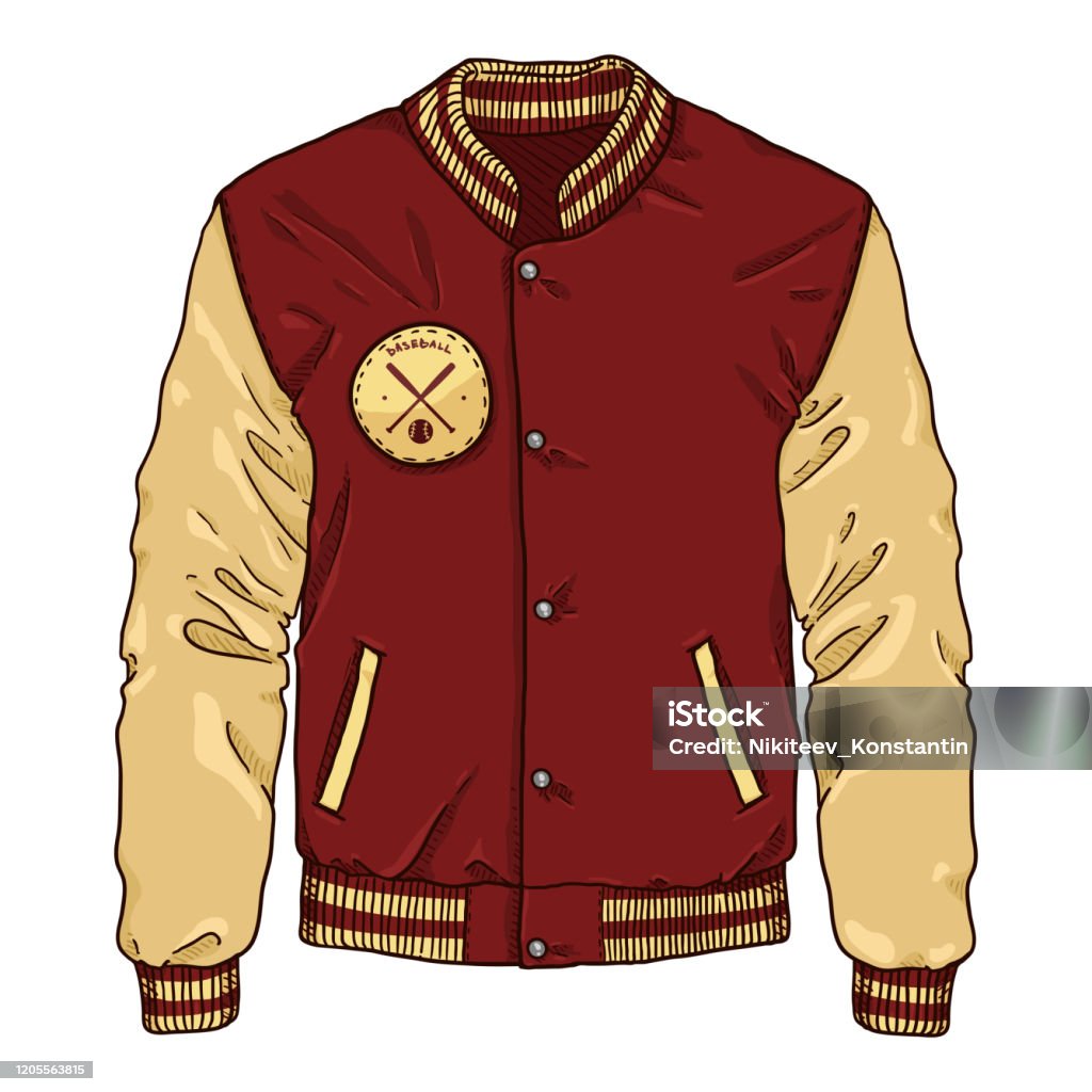 Vector Cartoon Baseball Jacket Sportswear Illustration Stock