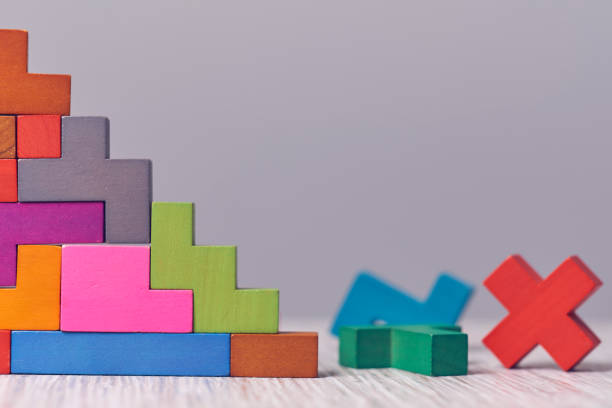 istock staircase wooden cubes. Business development concept. Concept of progress. 1205564082