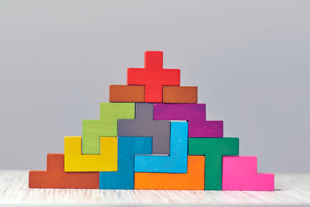 istock staircase wooden cubes. Business development concept. Concept of progress. 1205564150