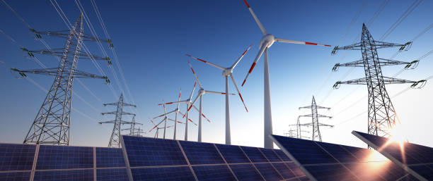 istock Photovoltaic system and wind turbine 1205564620