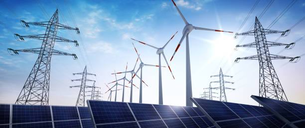 istock Photovoltaic system and wind turbine 1205564623