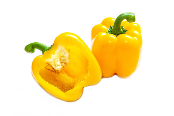 istock yellow bell pepper on white background 1205566947