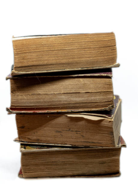 istock Antique old books isolated on white background 1205567074