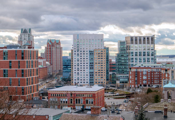 istock Providence, Rhode Island, city skyline from Prospect Terrace Park 1205567152