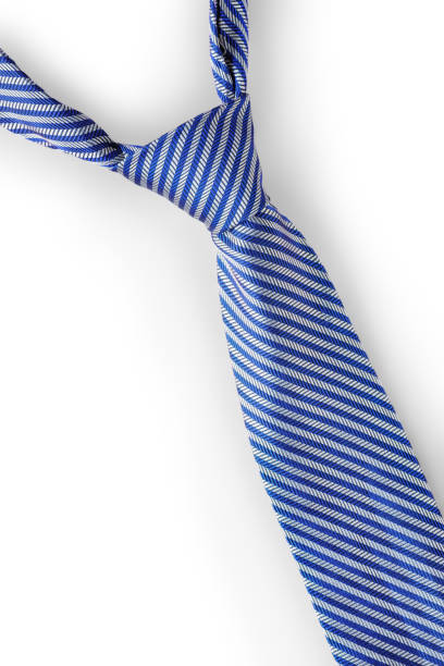 istock Classic blue striped tie isolated with clipping path 1205573687