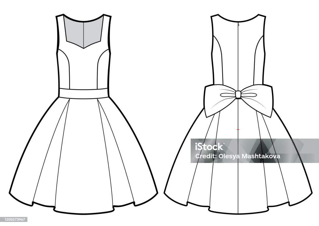Bản Vẽ Thời Trang Của Chiếc Váy Phong Cách Lãng Mạn Váy Dễ Thương Hình Minh  Họa Sẵn Có - Tải Xuống Hình Ảnh Ngay Bây Giờ - Istock