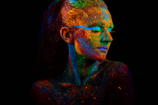 istock Close up UV abstract portrait 1205574667