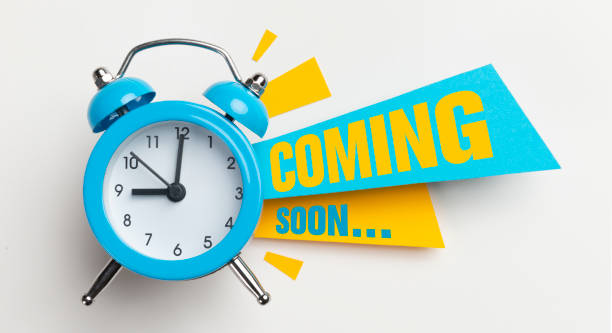 Coming Soon Stock Photo - Download Image Now - Coming Soon Sign, Blue,  Clock - iStock