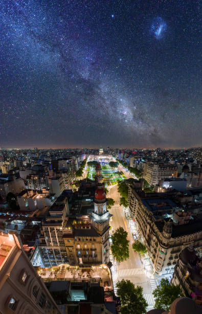 istock Buenos Aires at Night - classical aerial view 1205575272