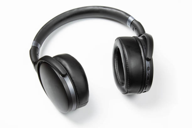 istock Wireless headphones on a white background 1205577386