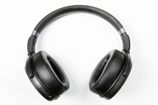 istock Wireless headphones on a white background 1205577441