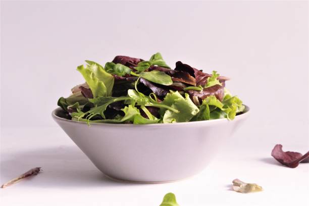 Vegetarian salad bowl photo isolate stock photo