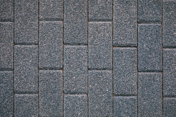 Brick stone paved road floor.