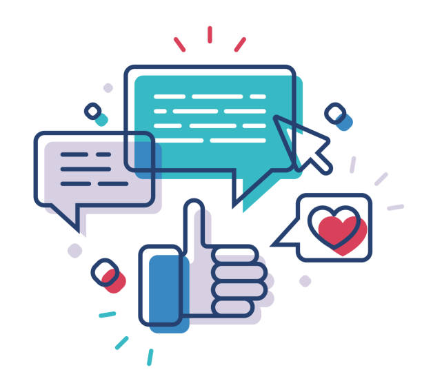 social media thumbs up komunikacja - gossip speech speech bubble text messaging stock illustrations