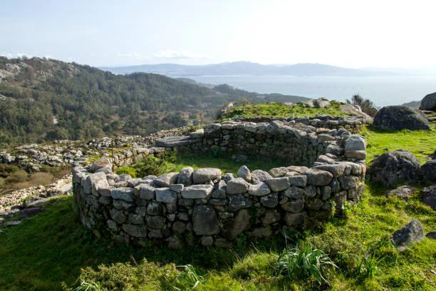 Celtic ruins in Monte do Facho, Cabo Home, Cangas del Morrazo, Spain