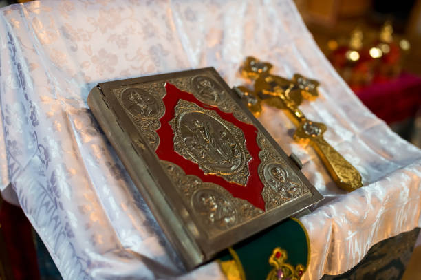 istock A Bible lying on the pulpit in a church. 1205598940