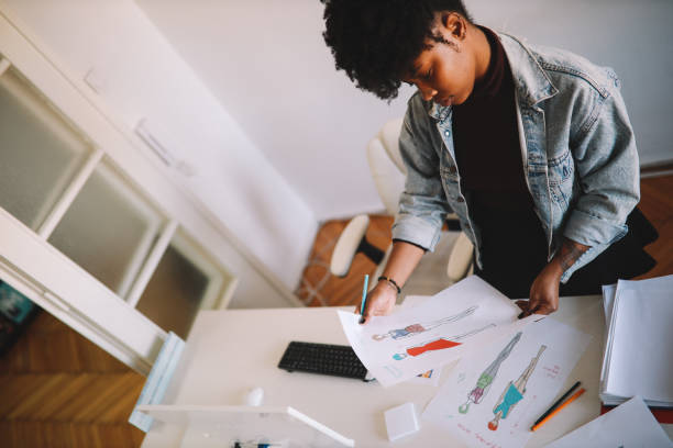 istock Female designer working on a project in the office 1205618735