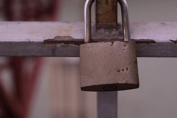 istock Close Up Of Old Rusty Lock 1205625245