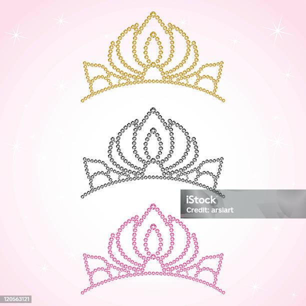 Ilustración de Mujeres De La Corona Rosa Tiara De La Princesa Oro Cama Queen Ilustración Vectorial y más Vectores Libres de Derechos de Novia - Boda