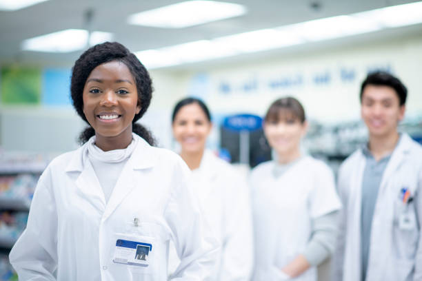 istock Multi-Ethnic Pharmacy Students stock photo 1205632997