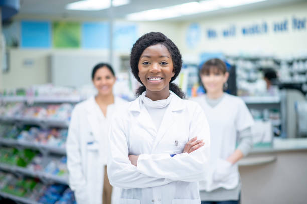 istock Multi-Ethnic Female Pharmacy Students stock photo 1205633000