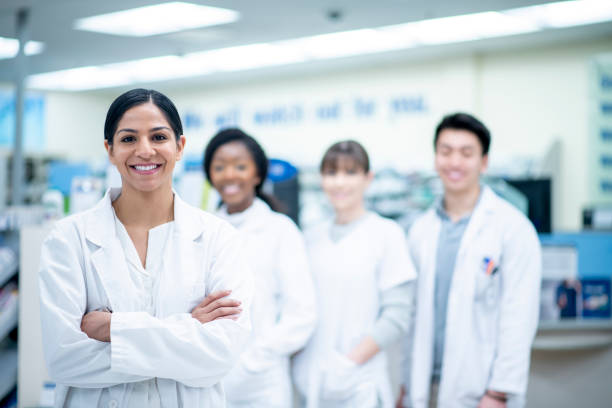istock Multi-Ethnic Pharmacy Team Portrait stock photo 1205633003