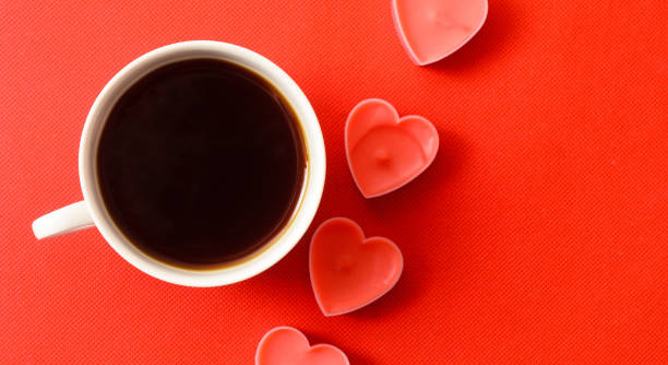 istock Beautiful invitation card with coffee for valentine day. 1205633172