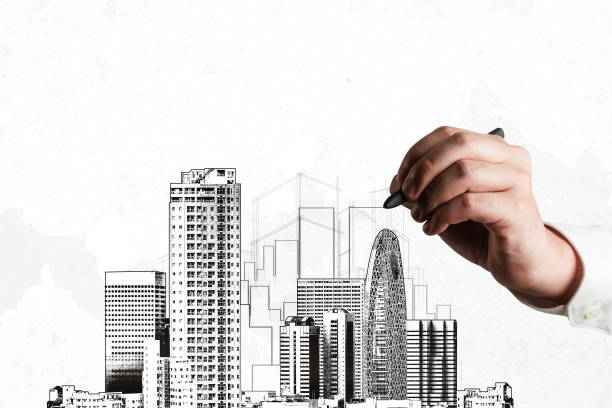 istock City civil planning and real estate development. 1205639809