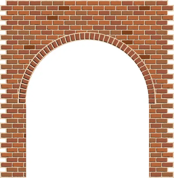 Vector illustration of brick entrance