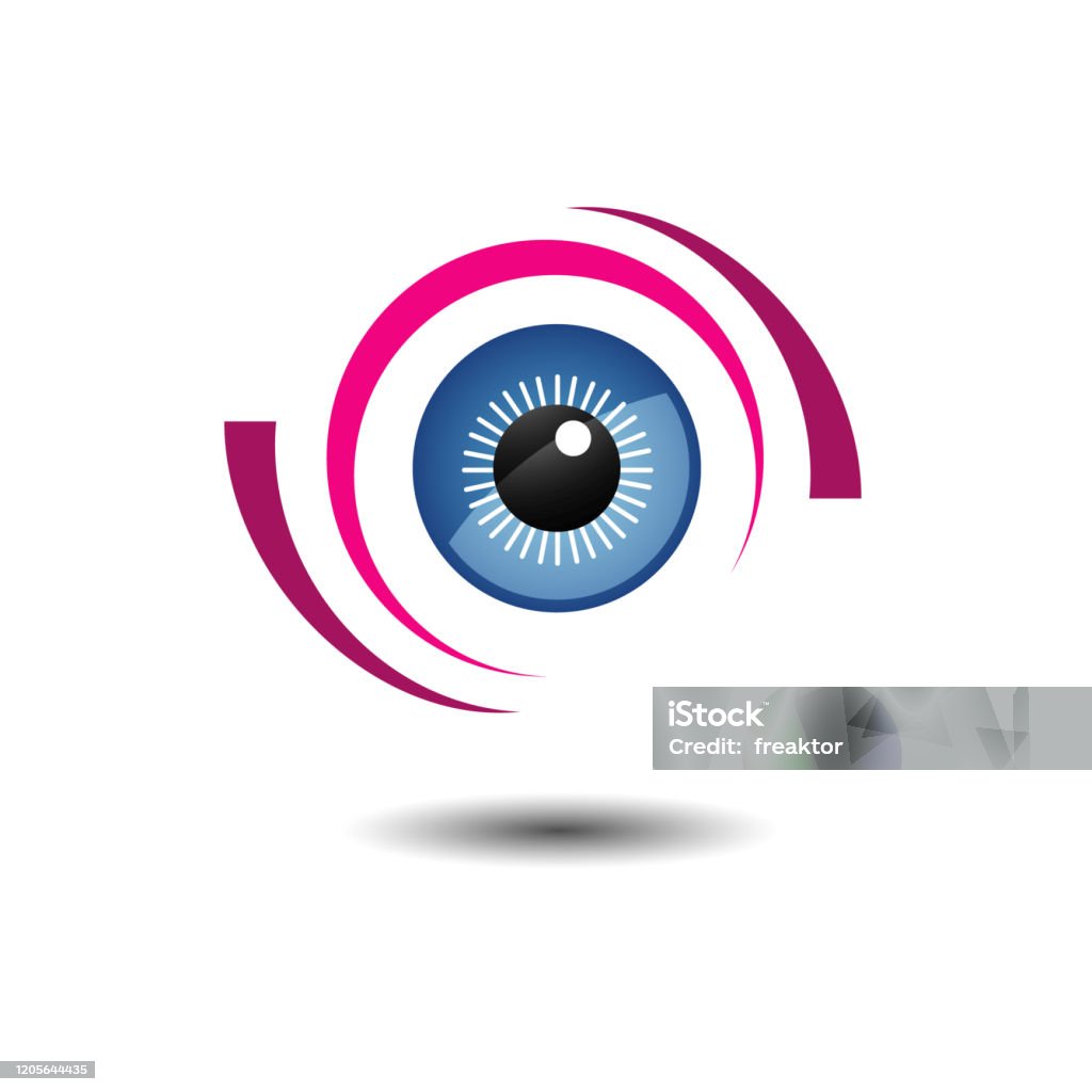 Vektor Desain Logo Mata Lensa Optik Modern Untuk Simbol Dokter Mata