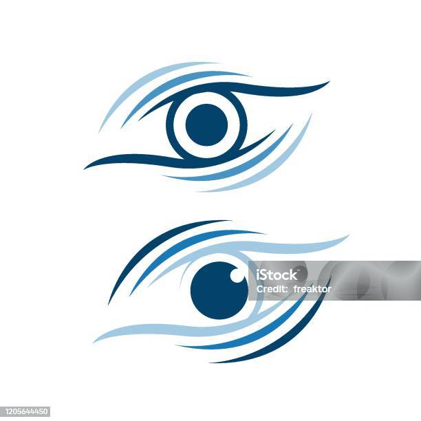 Vektor Desain Logo Mata Lensa Optik Modern Untuk Simbol Dokter Mata